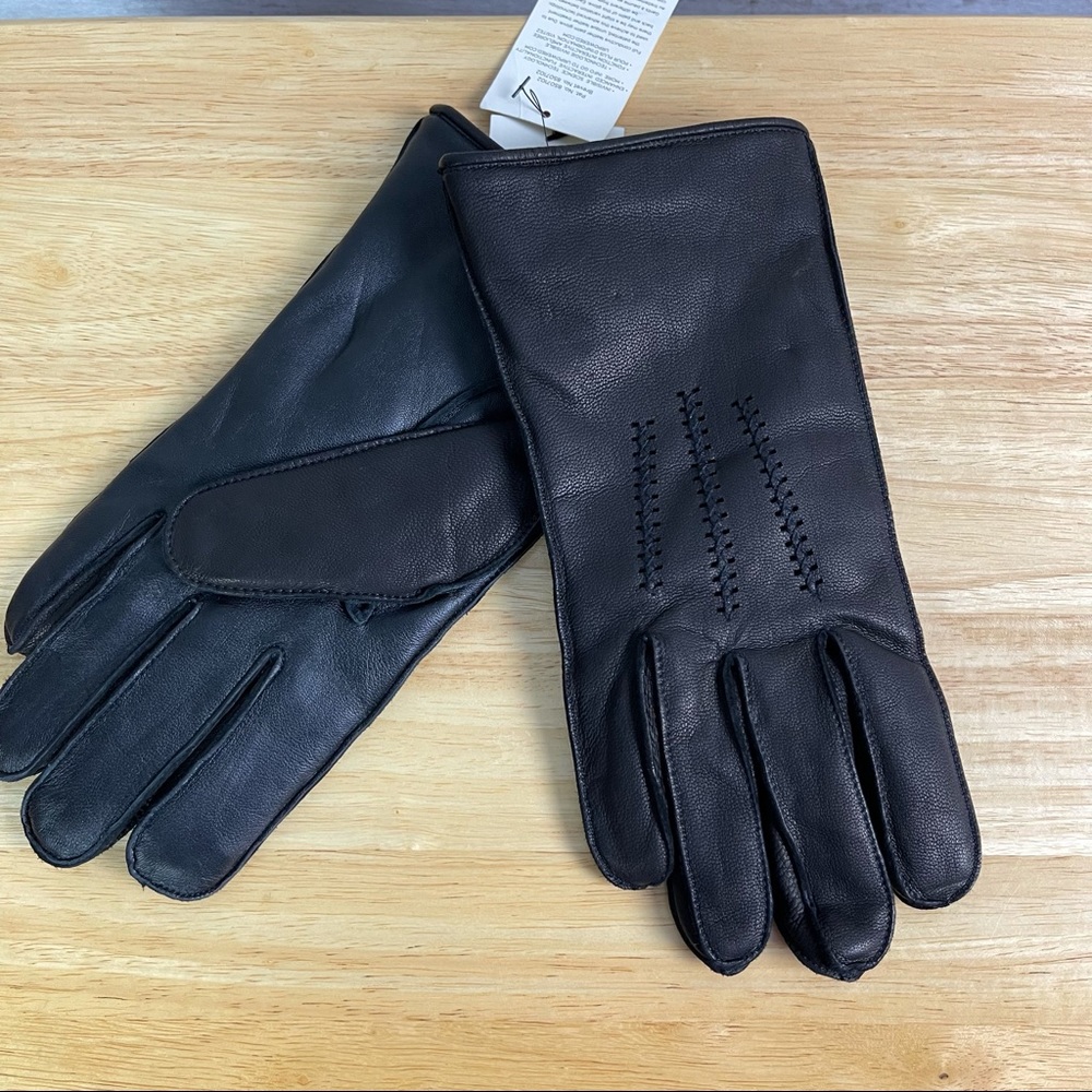 Ugg Men’s Black Leather Glove Size large NEW
